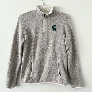 Charles River Apparel Michigan State University Quarter Zip Sweatshirt